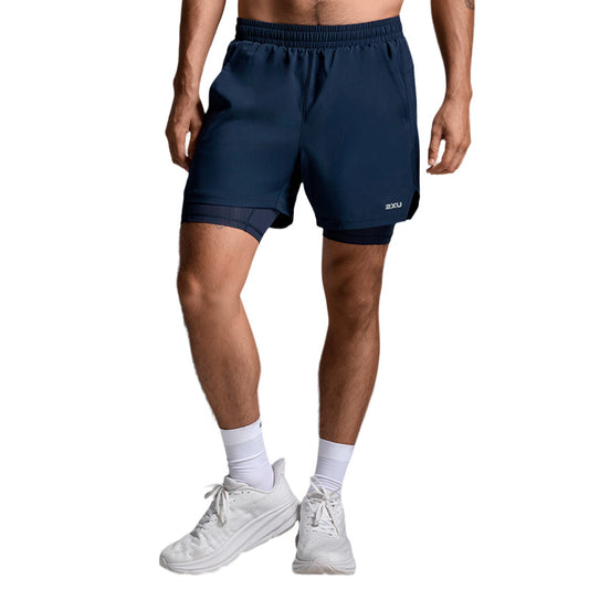 2XU Men's Aero 2 in 1 5" Shorts Black